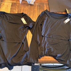 Brand new with tags. 2 nursing black Jane tops from kindred bravely
